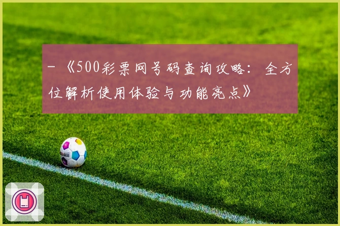 - 《500彩票网号码查询攻略：全方位解析使用体验与功能亮点》